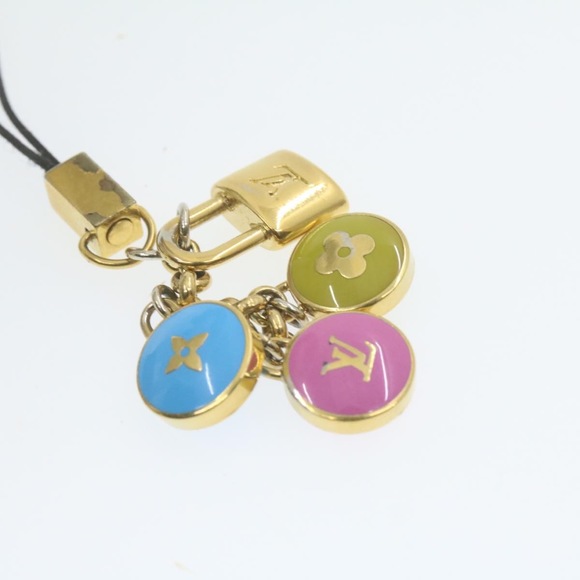 LOUIS VUITTON Monogram Pastille Charm Gold Tone Multicolor M65388 LV Auth am700g - Picture 3 of 6